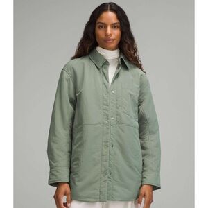 Lululemon Lightweight Insulated Shirt Jacket Grey Eucalyptus Size Large NWT